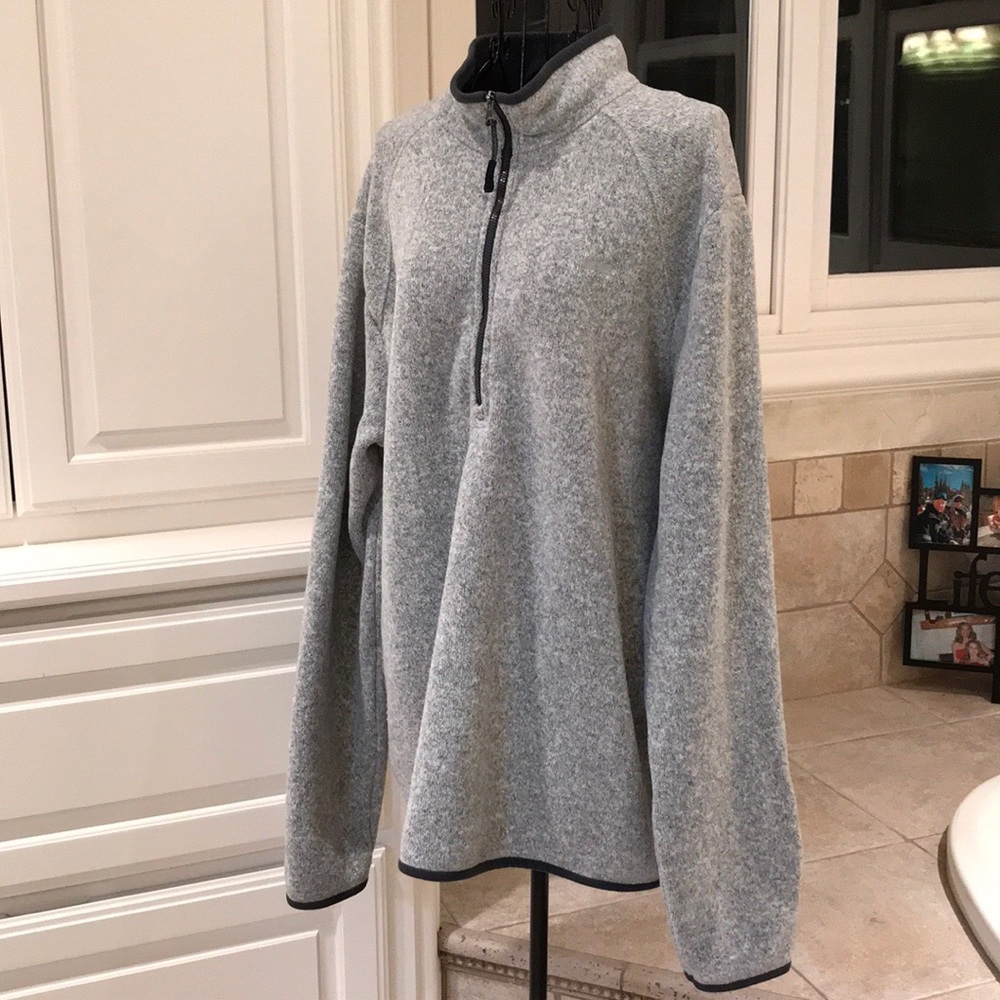 1/4 zipper, fleece lined pullover
